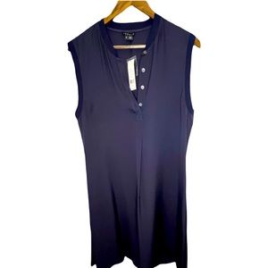 Theory- Navy Blue silk dress, Size Large.